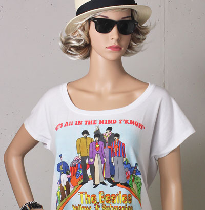 The Beatles T-shirts, The Beatles Yellow Submarine T-shirt Women, Beatles T-shirt Womens, Beatles Merchandise, Beatles Cartoon T-shirt, John Lennon, Paul McCartney, George Harrison, Ringo Starr